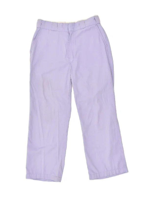 DICKIES Womens Straight Casual Trousers W28 L25  Purple Polyester