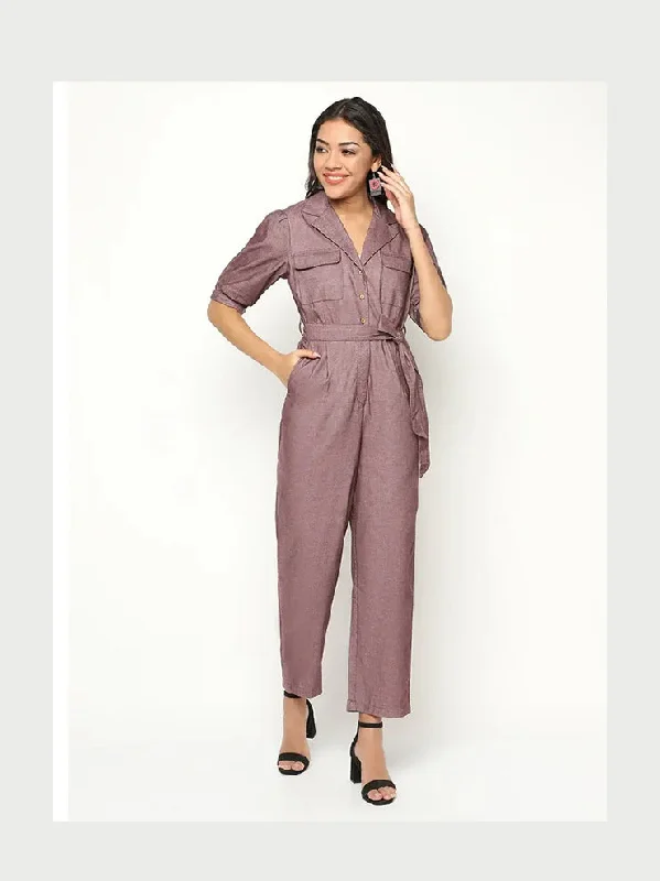 Vintage Textured Jumpsuit