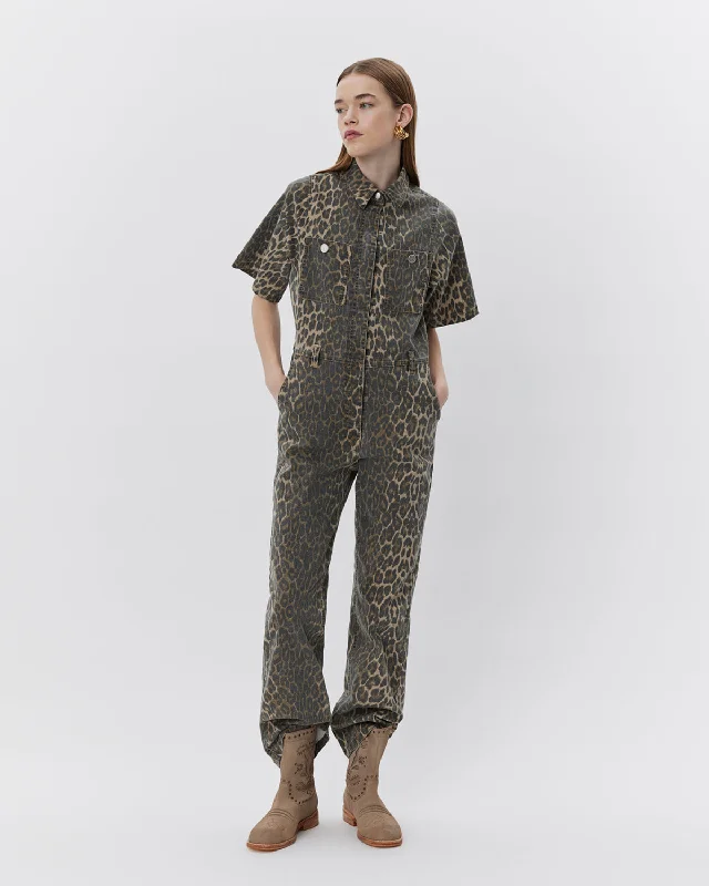 WILMASW JUMPSUIT - Light brown leopard