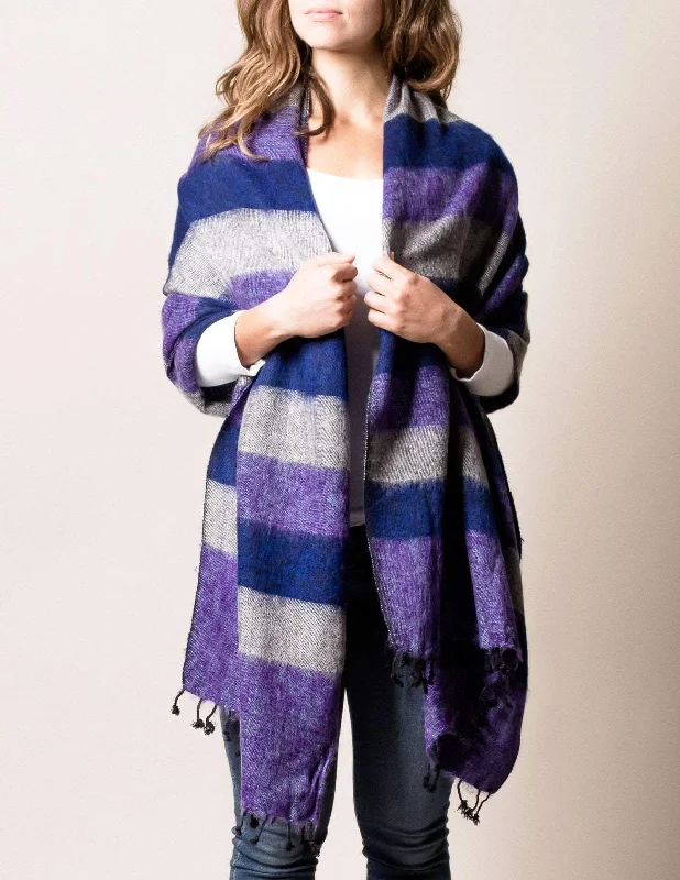 Himalayan Yak Wool Wrap - Purple Haze Holiday sweaters