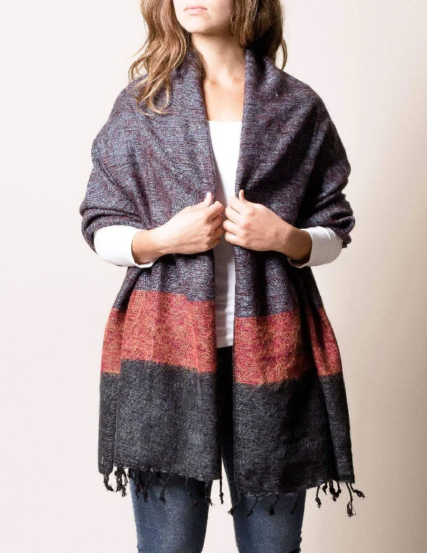 Himalayan Yak Wool Wrap - Red Best sweaters for work