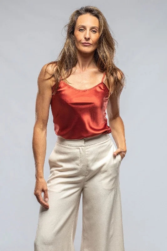 Linguini Silk Top In Tomato Christmas sweaters