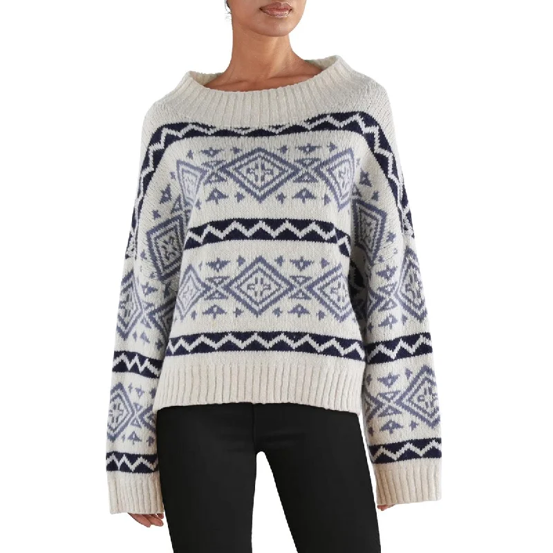 Polo Ralph Lauren Womens Wool Fair Isle Mock Turtleneck Sweater Budget-friendly sweaters