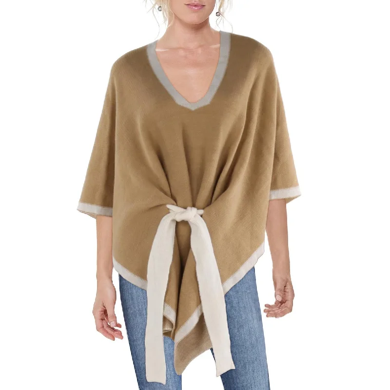 Save the Ocean Womens V-Neck Pullover Poncho Sweater Premium sweaters