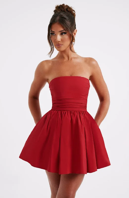 Katrina Mini Dress - Red Expensive mini dresses