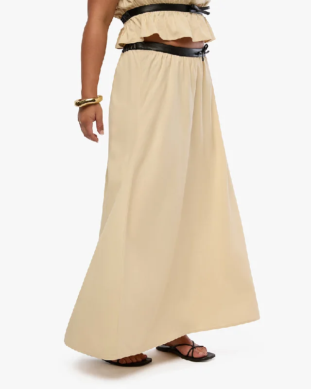 Bow Maxi Skirt Long Floral Skirt