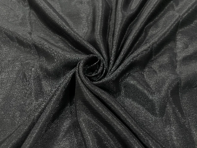 Black Plain Chinon Chiffon Fabric Open-back unclassified dresses