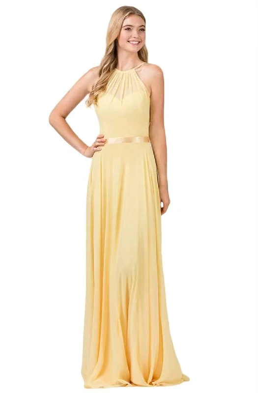 Eureka Fashion - 8711 Halter Neck Chiffon Sheath Dress Silk unclassified dresses