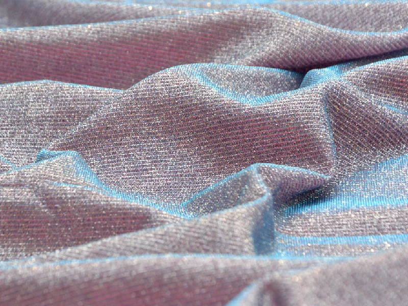 Pink & Blue Plain Shimmer Interlock Bonding Fabric Sexy unclassified dresses