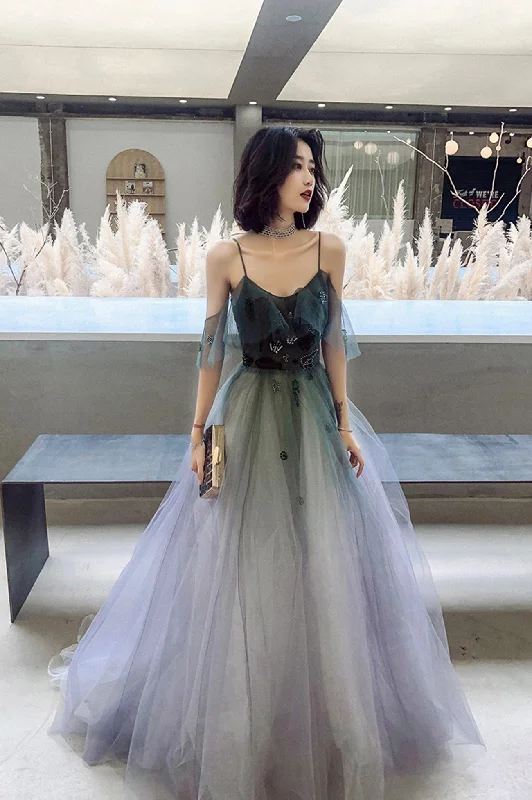 Stylish Tulle Long Gradient Prom Dress