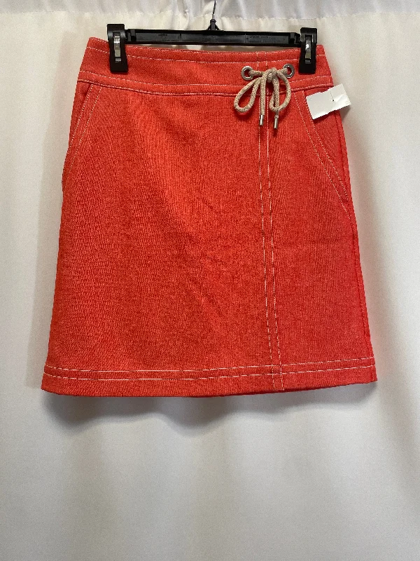 Skirt Midi By Ann Taylor In Peach, Size: 0 Midi Skirt with Pockets