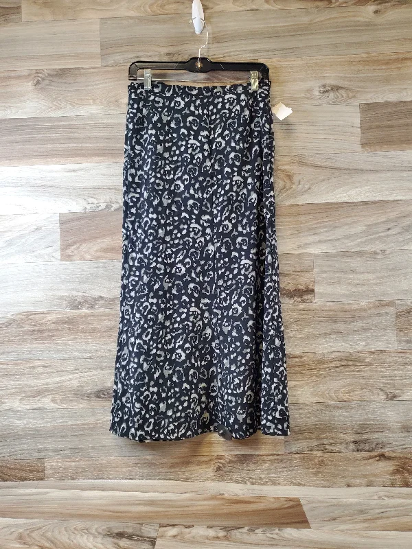 Skirt Midi By Elementz In Black & Grey, Size: 14 Soft A-line Skirt