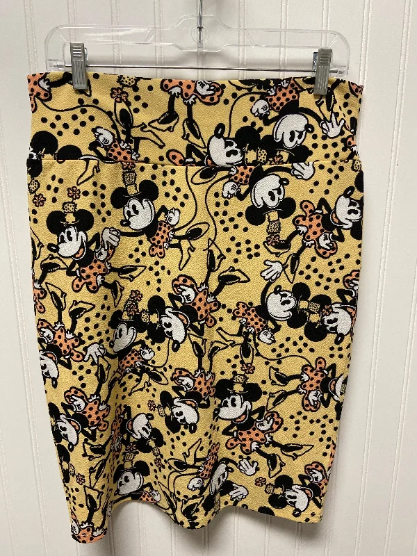 Skirt Midi By Lularoe In Yellow, Size: L Soft Denim Midi
