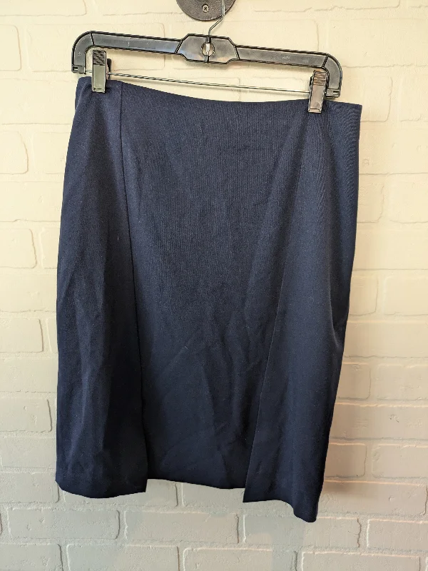 Skirt Midi By White House Black Market In Blue, Size: 8 Button-down Midi Skirt